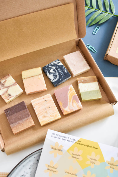 Soap Sampler - Letterbox Gift Set - 8 mini Soap Bars | Green Alternatives