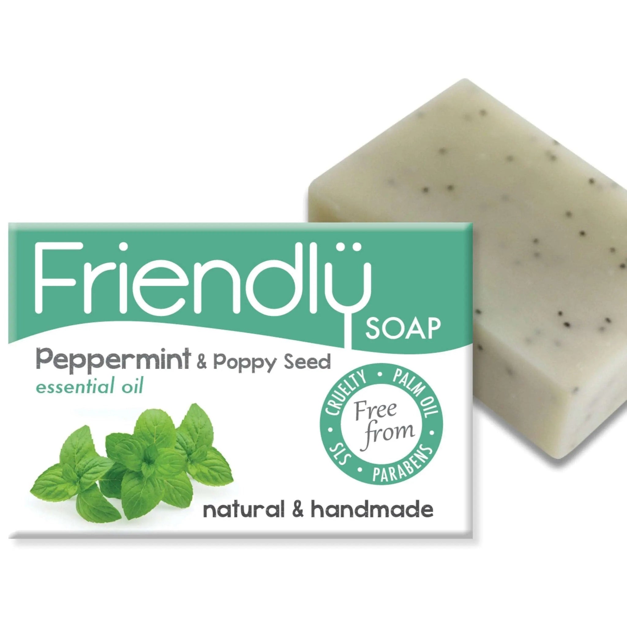 Friendly Peppermint & Poppy Seed Soap Bar - Premium Soap%% from Friendly Soap - Just £2.99! Shop now at Green Alternatives