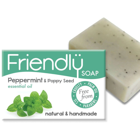 Friendly Peppermint & Poppy Seed Soap Bar | Green Alternatives
