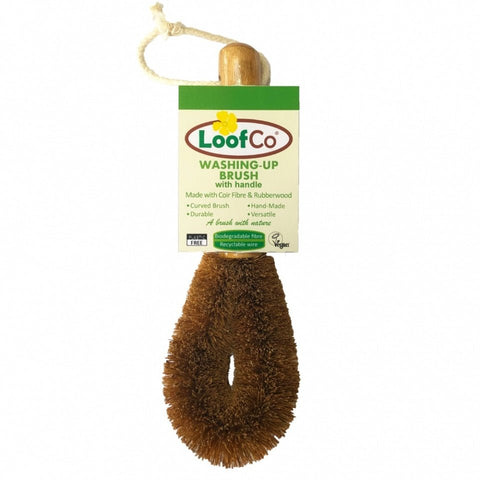 Loofco Coconut Fibre Dish Brush with Handle-Perfect for washing-up | Green Alternatives