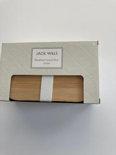 Jack Wills Bamboo Lunch Box -1000ml -light grey