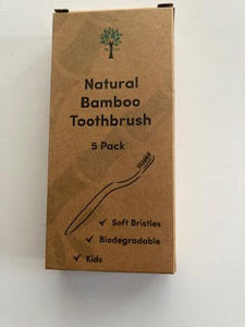 Bamboo Kids Toothbrushes - 5 pack | Green Alternatives