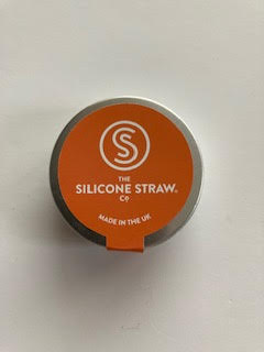 Reuseable Silicone Straw In Travel Tin -Orange | Green Alternatives