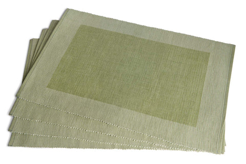 Luxury Placemats Green - 4 Pack Handmade & Organic Cotton | Green Alternatives