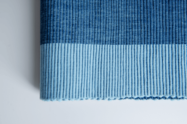 Luxury Table Runner Blue - Organic Cotton & Handmade | Green Alternatives