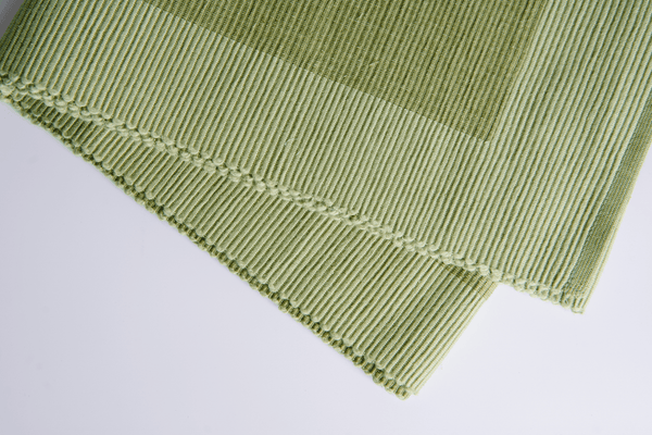 Luxury Table Runner Green - Organic Cotton & Handmade | Green Alternatives