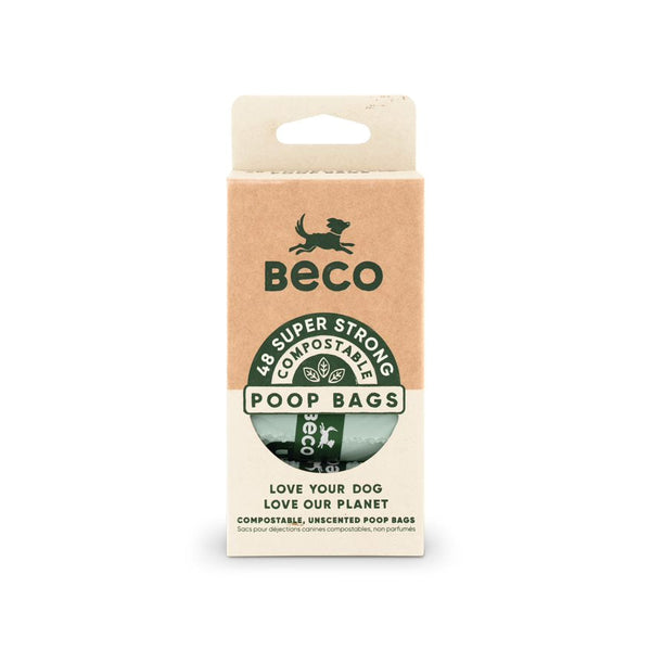 Beco Compostable Poop Bags, Unscented, 96 Pack, Big and Strong | Green Alternatives