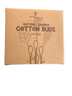 eco living bamboo cotton buds -100 pack - 0