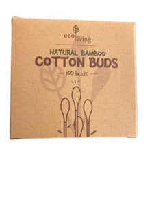 eco living bamboo cotton buds -100 pack - 0