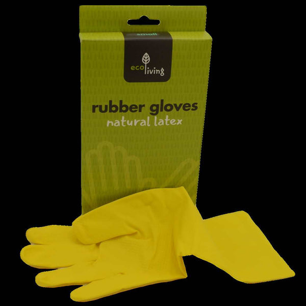 Eco Living Natural Latex Rubber Gloves | Variety of Sizes | Green Alternatives