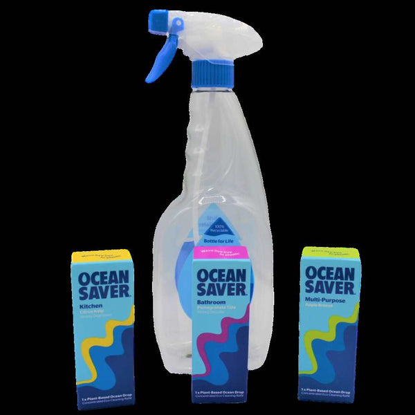 Eco Living Ocean Saver Cleaning Bottle and Refills | Green Alternatives
