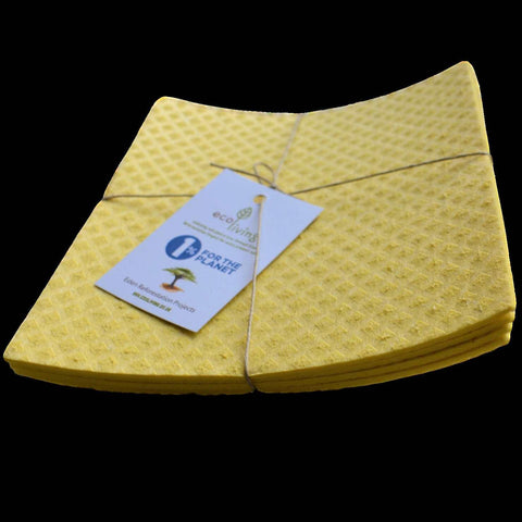 Eco Living Sponge Washable and Compostable Cloths x 4 | Green Alternatives