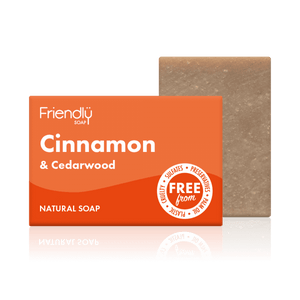 Friendly Soap Cinnamon and Cedarwood Hand and Body Soap Bar | Green Alternatives