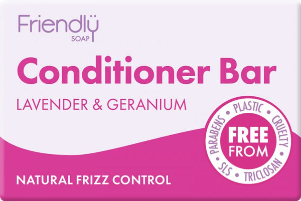 Friendly Soap Lavender and Geranium Conditioner Bar | Green Alternatives